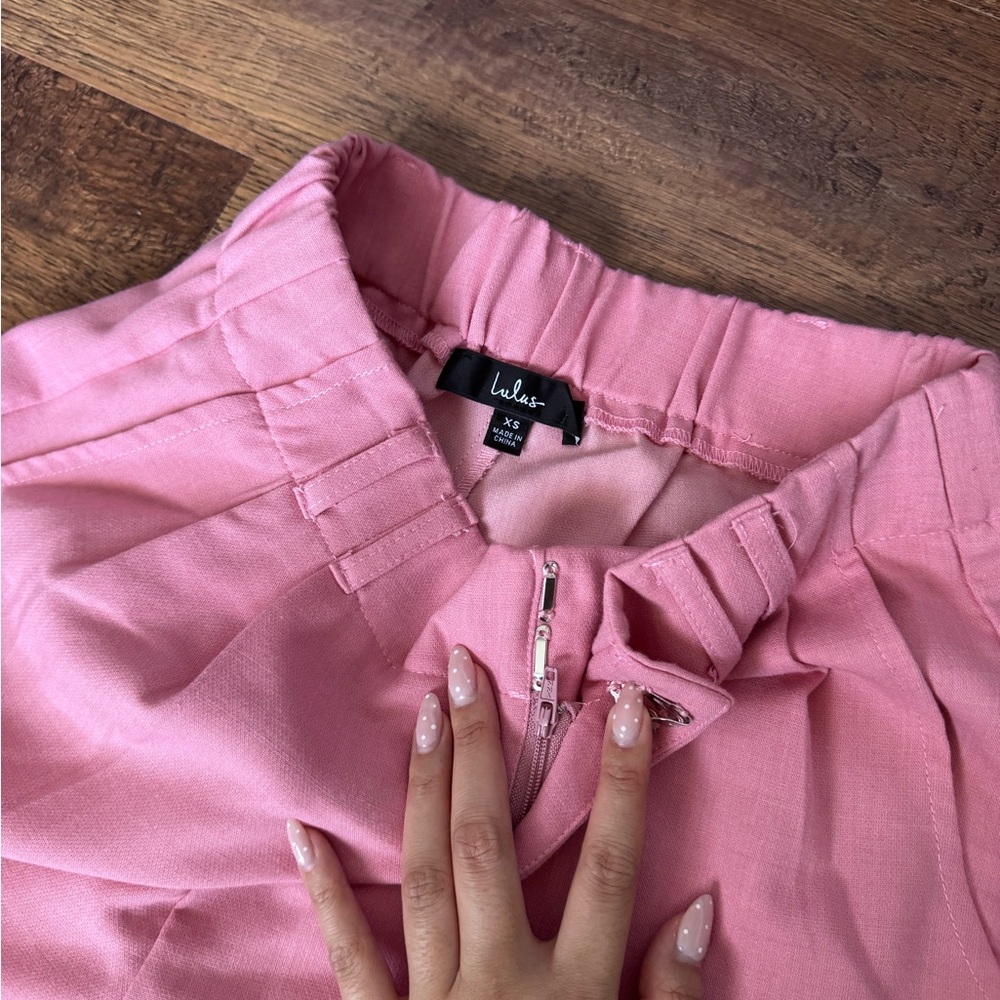 Lulus high-waisted wide leg pants - pink - Picture 2 of 4